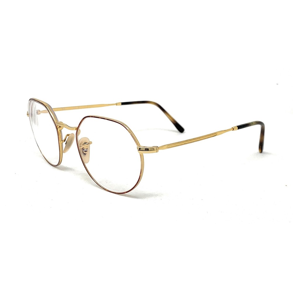 RAY-BAN RB 6465 2945 Jack 51-20-140 Havana Gold Round Rx Frames (READ)